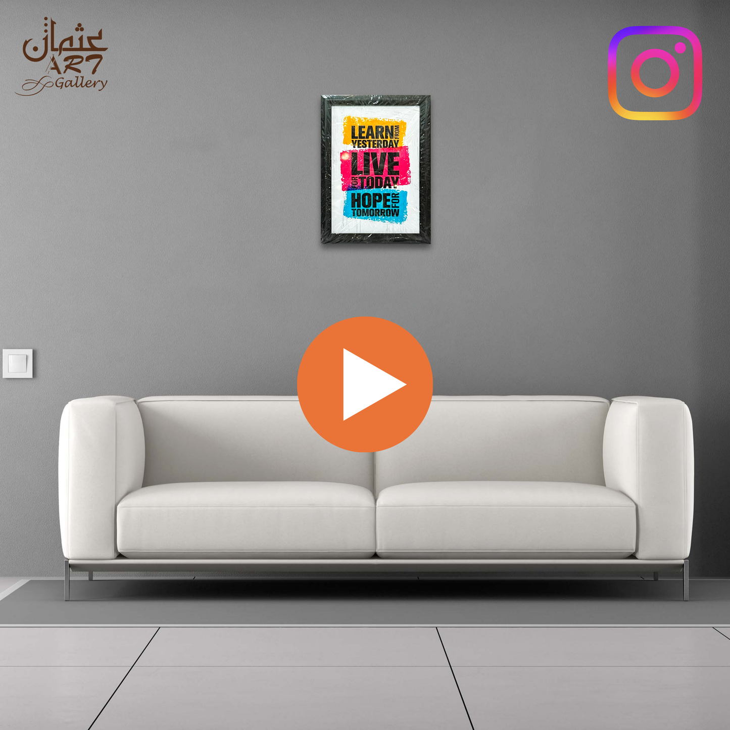 Learn Live Hope Quote Frame Usman Interior and Art Gallery