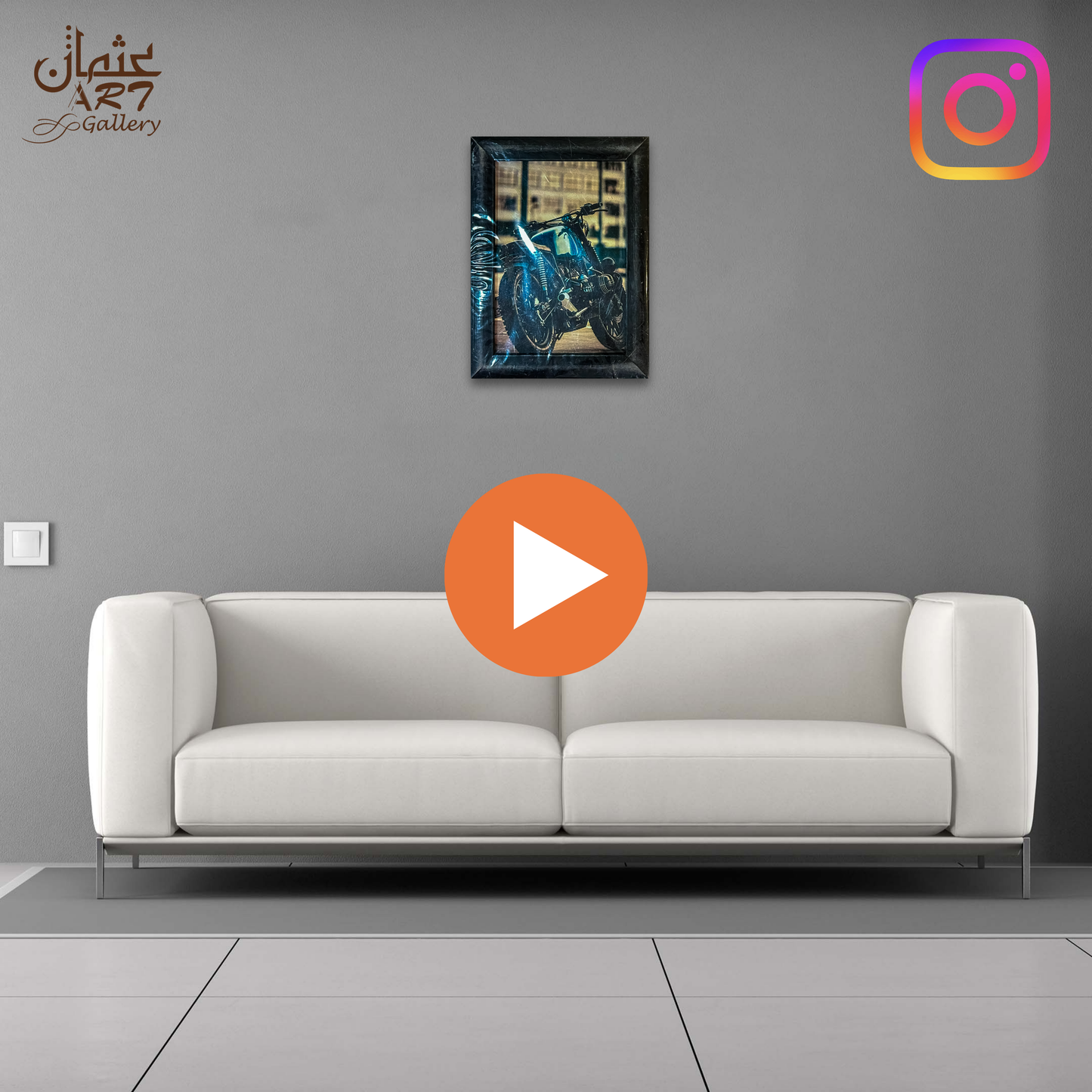 Classic Motorcycle Art Usman Interior and Art Gallery