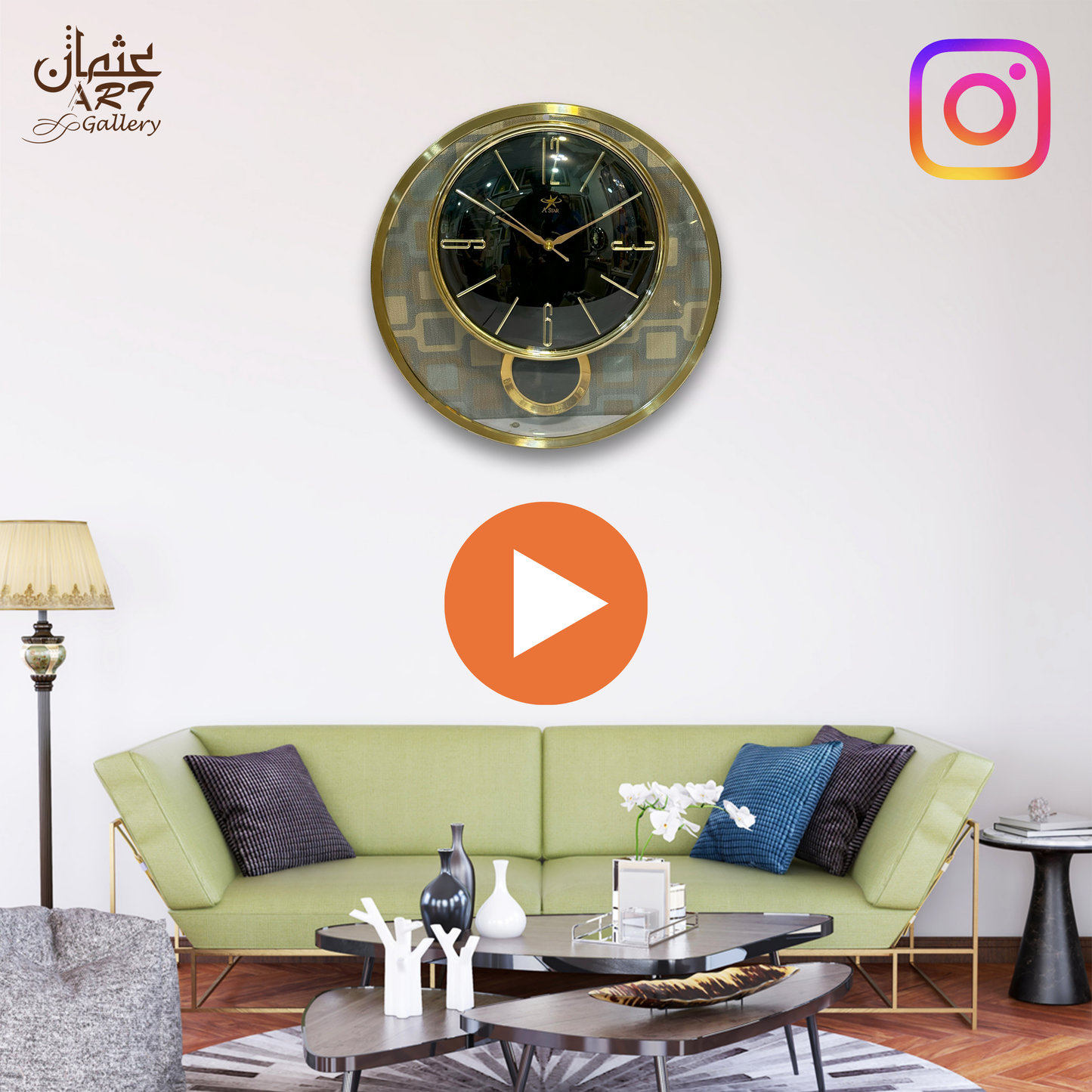 Gold Clock Usman Interior and Art Gallery