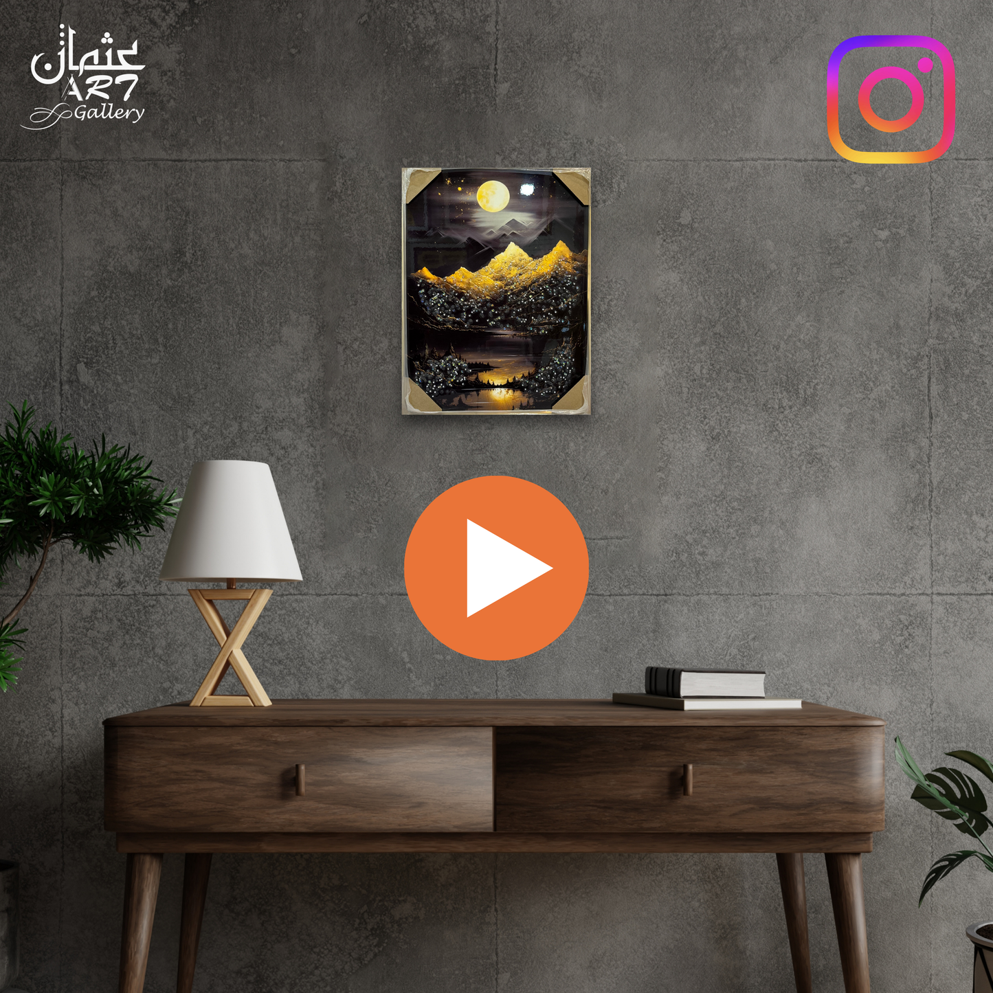 Resin Mountain Landscape Wall Art Usman Interior and Art Gallery