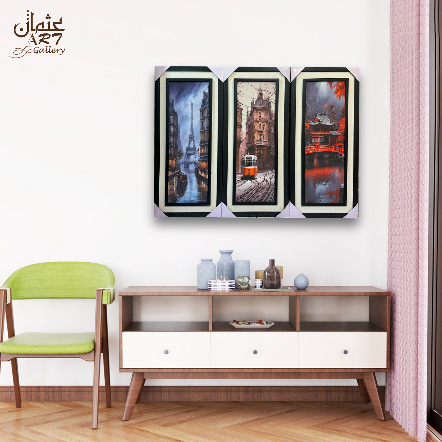 3-Panel World Cityscapes Set