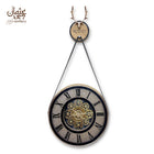 Resin Imported Clock - 13 inches dia (edge to edge) / Pure Gold (Hanging)