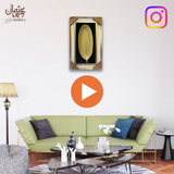 3D Golden Leaf Oval Wall Frame