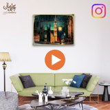 Epoxy Resin Cityscape Wall Art