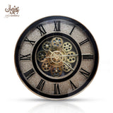 Resin Imported Clock - 13 inches dia (edge to edge) / Pure Gold (No Hanging)
