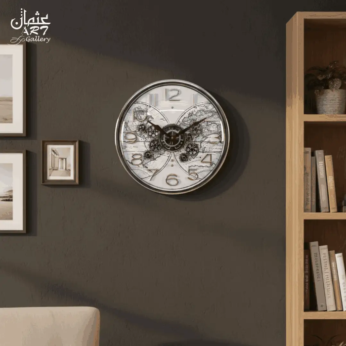 Map Gear Wall Clock