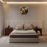 Horse Duo with Metal Boundary – Epoxy Resin Artwork