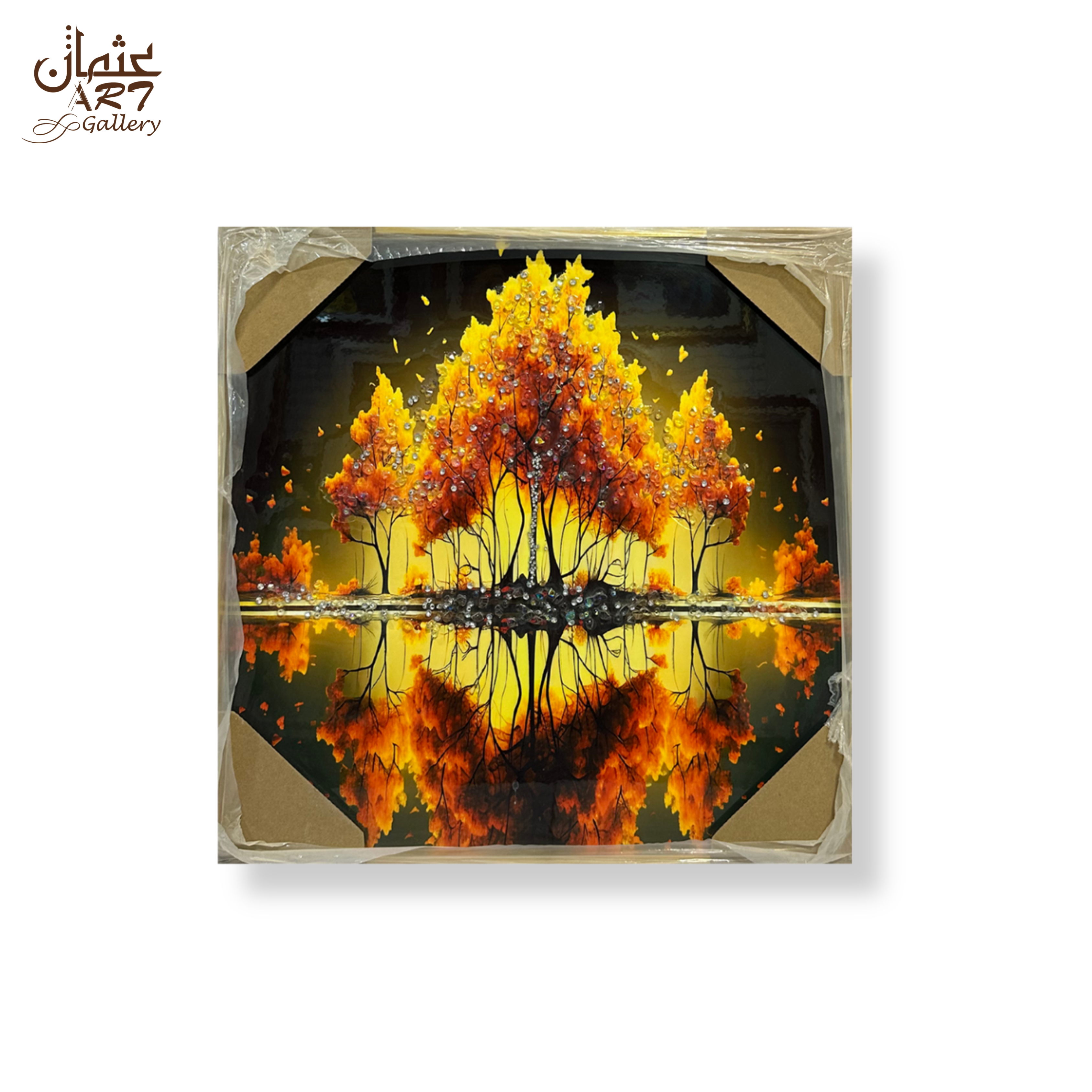 Autumn Forest Reflections – Epoxy Resin Artwork Usman Interior and Art Gallery