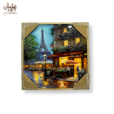 Paris Street Café, Eiffel View – Epoxy Resin Art