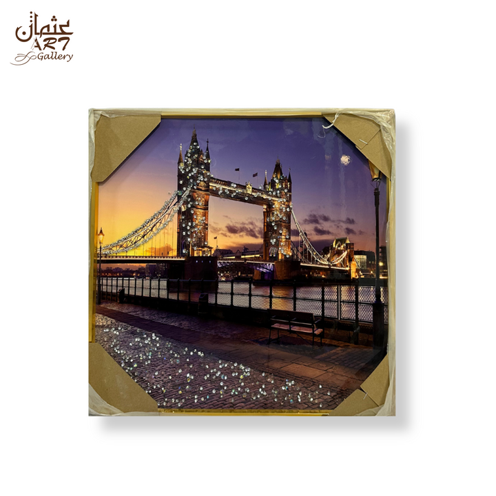 Tower Bridge at Dusk – Epoxy Resin Wall Art