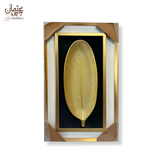 3D Golden Leaf Oval Wall Frame