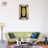 3D Golden Leaf Oval Wall Frame