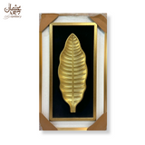 3D Golden Leaf Tapered Form Wall Frame