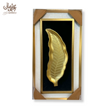 3D Golden Leaf Curved Edge Wall Frame