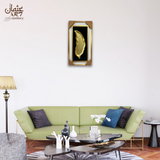 3D Golden Leaf Curved Edge Wall Frame