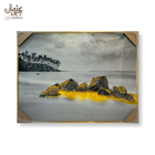 Golden Shoreline Rocks Crystal Frame