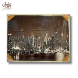 Night Skyline Crystal Cityscape Frame