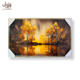 Amber Forest Reflection Crystal Frame