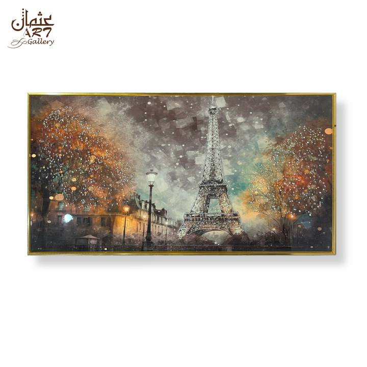 Eiffel Tower Crystal Night Wall Frame