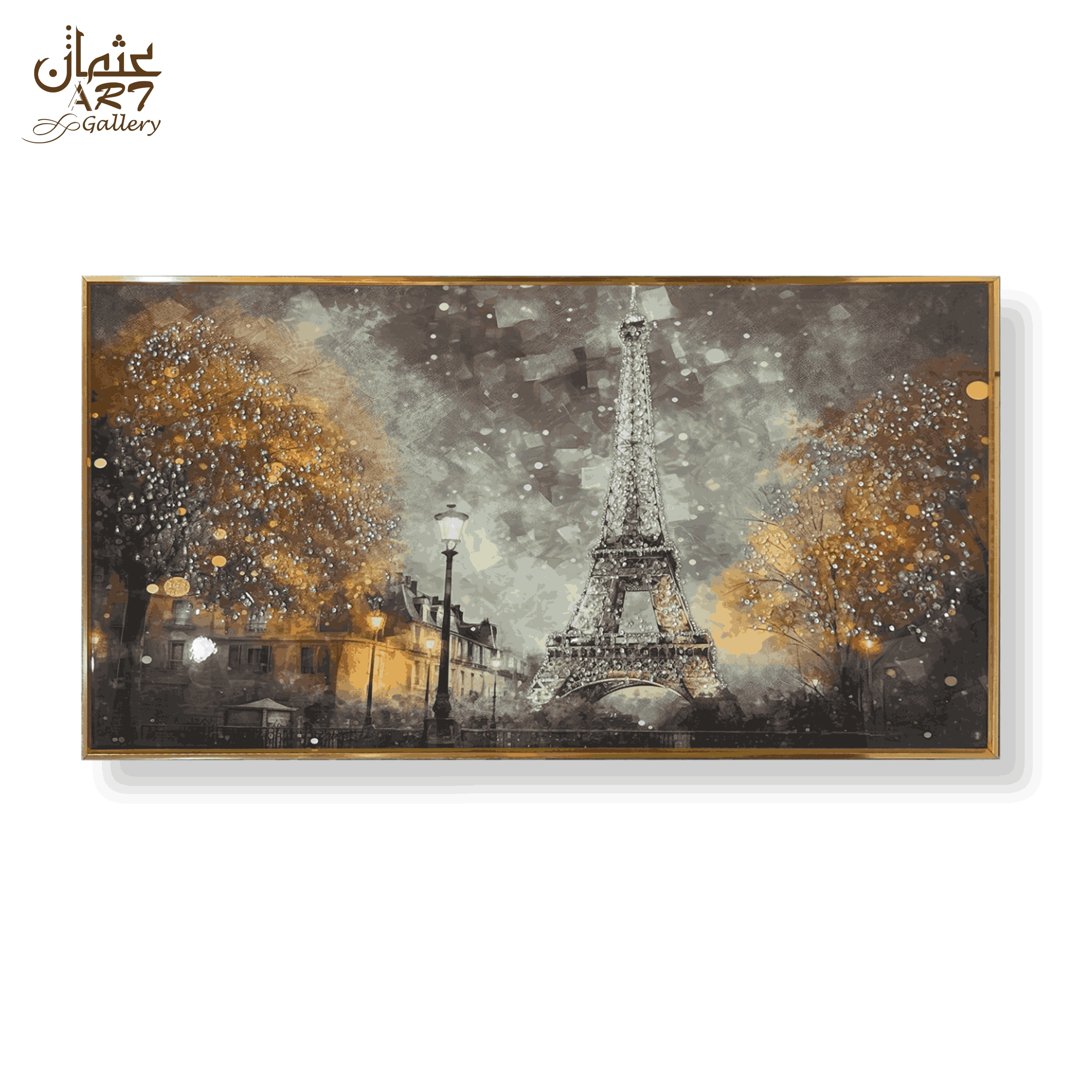 Eiffel Tower Crystal Night Wall Frame