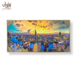 Sunset Skyline Resin Wall Frame
