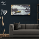 Moonlit Lake Boat Resin Frame