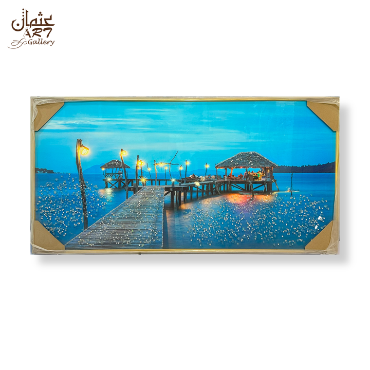 Blue Pier Night Resin Frame