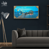 Blue Pier Night Resin Frame