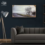 Golden Pier Tree Reflection Frame