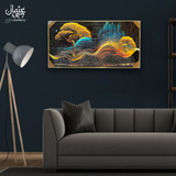 Golden Wave Tree Resin Frame