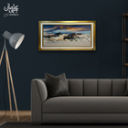 Running Horses Velvet Frame